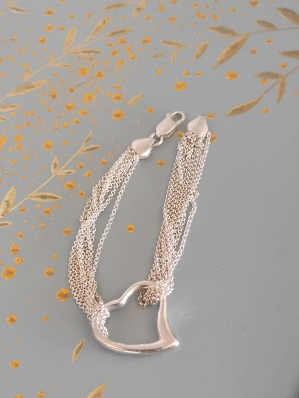 High Shine Sterling Silver Heart Bracelet